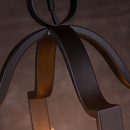 4 אור תליון ציור ברזל וינטג' מינימליסטי