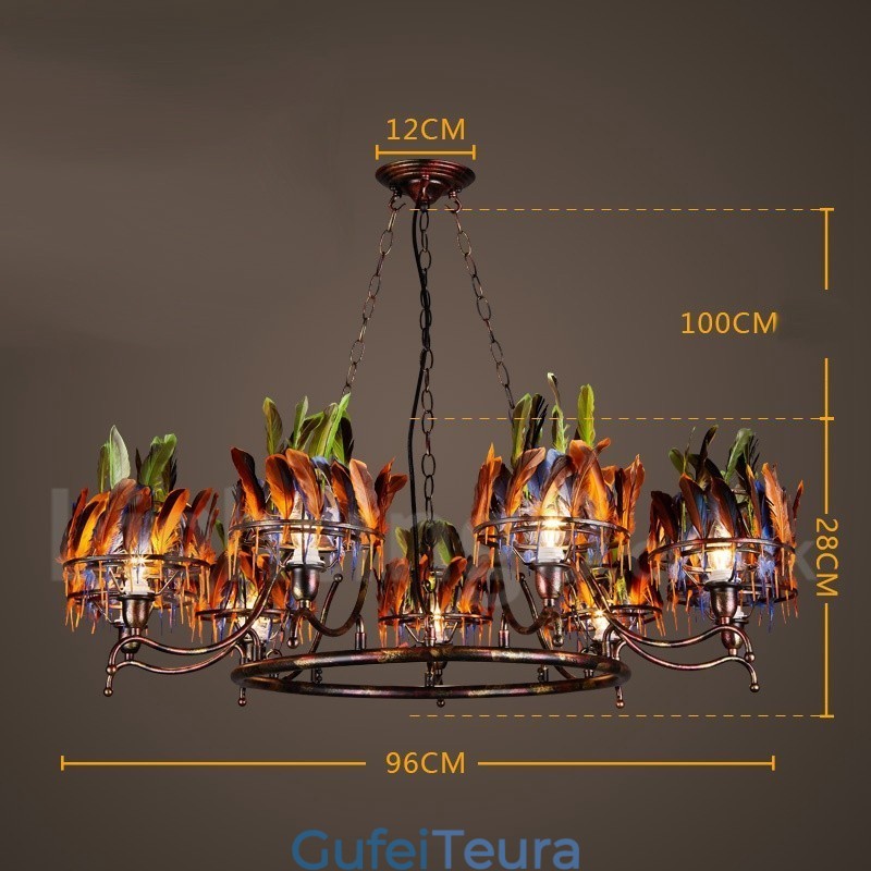 אור נברשת תליון לחנות תאורת פלדה רטרו