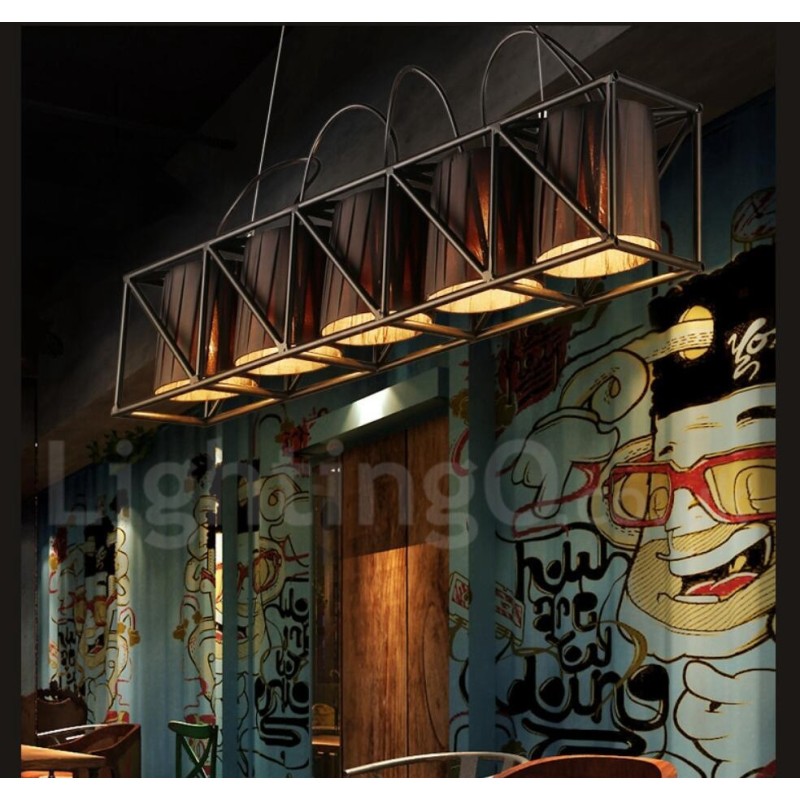 סגנון תעשייתי פלדה תאורה חנות תליון נברשת אור