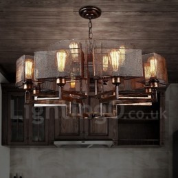 סגנון תעשייתי פלדה תאורה חנות תליון נברשת אור