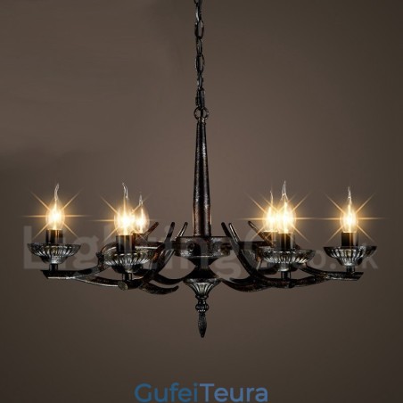 סגנון תעשייתי פלדה תאורה חנות תליון נברשת אור