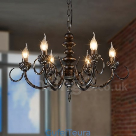 סגנון תעשייתי פלדה תאורה חנות תליון נברשת אור