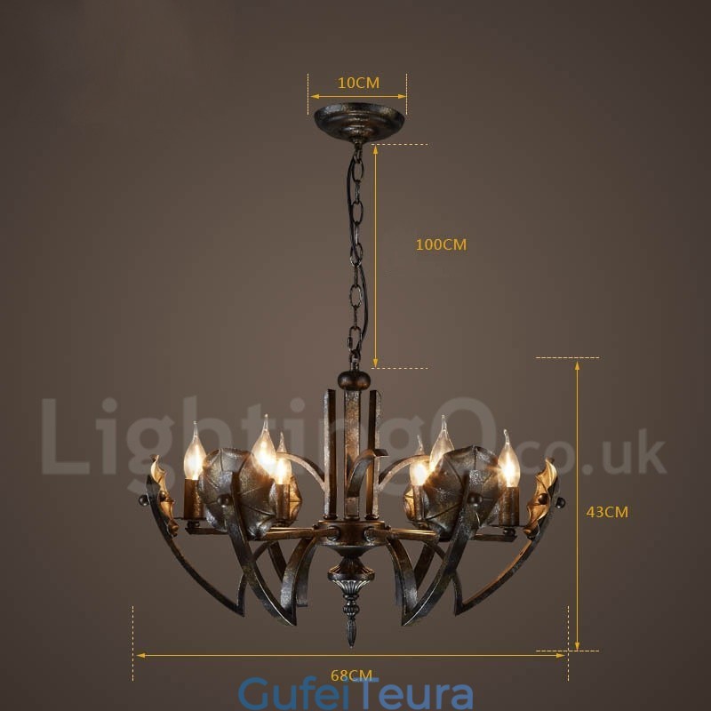 סגנון תעשייתי פלדה תאורה חנות תליון נברשת אור