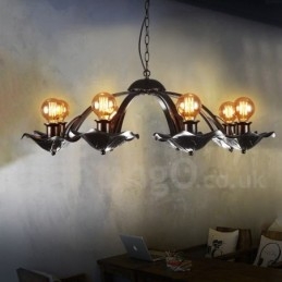 סגנון תעשייתי פלדה תאורה חנות תליון נברשת אור