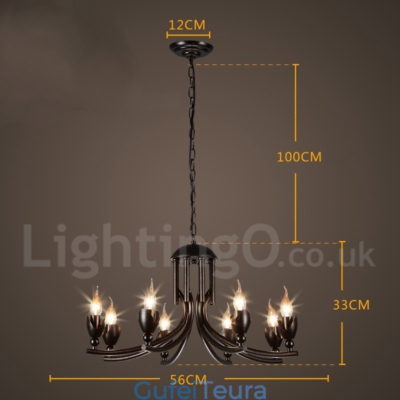 סגנון תעשייתי פלדה תאורה חנות תליון נברשת אור