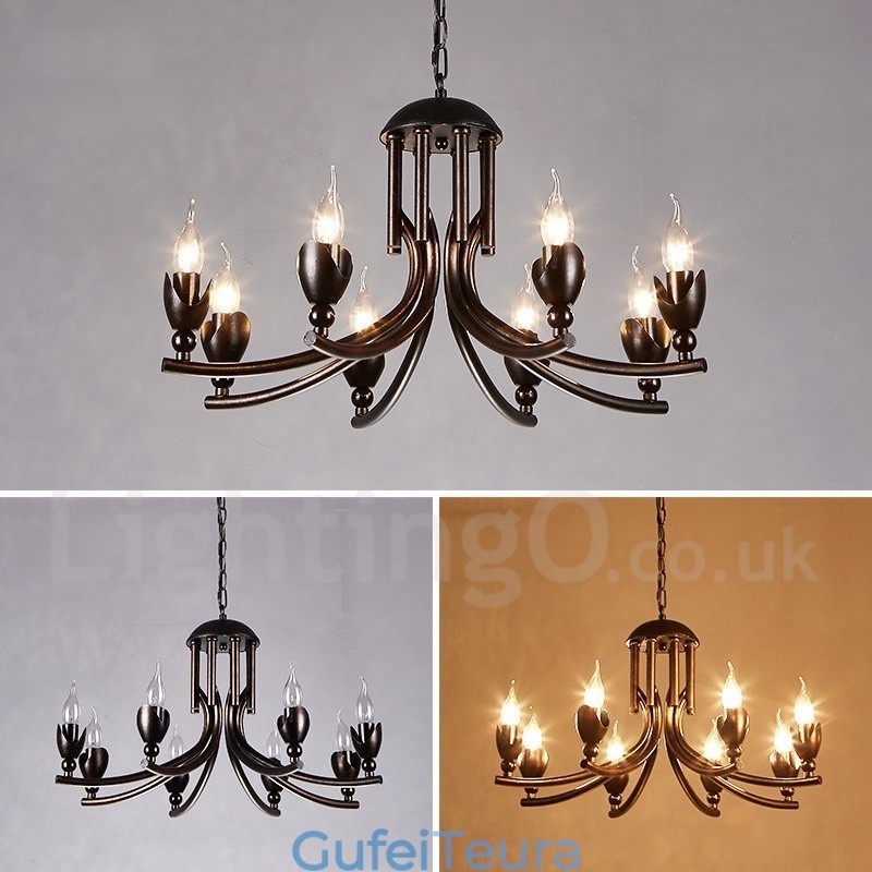 סגנון תעשייתי פלדה תאורה חנות תליון נברשת אור