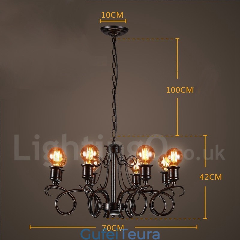 סגנון תעשייתי פלדה תאורה חנות תליון נברשת אור