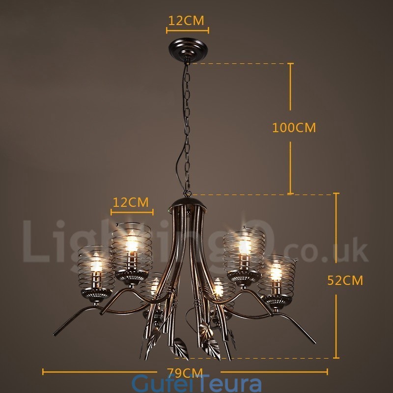 סגנון תעשייתי פלדה תאורה חנות תליון נברשת אור