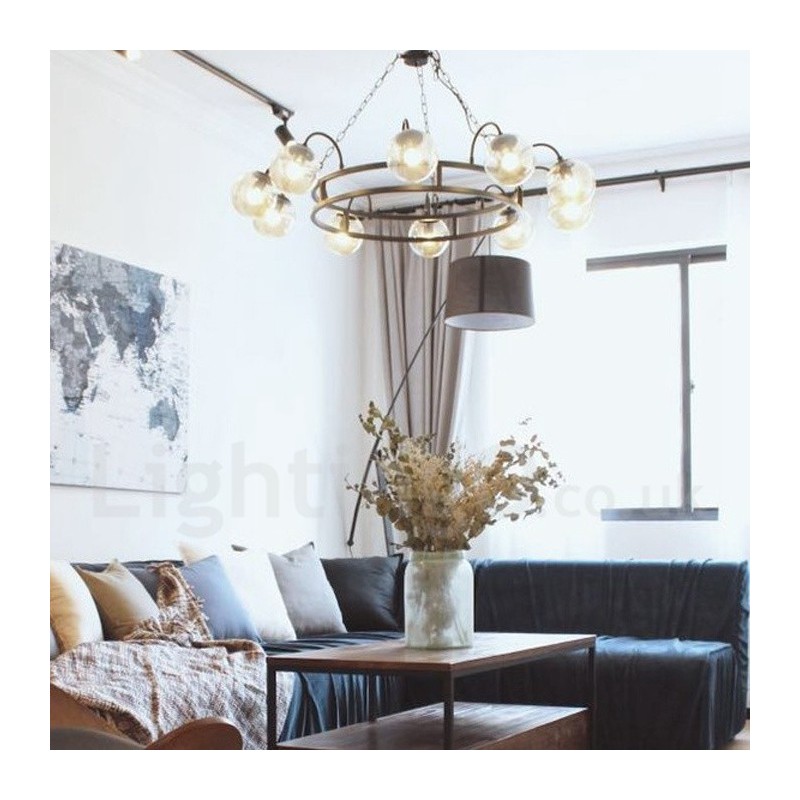 סגנון תעשייתי פלדה תאורה חנות תליון נברשת אור