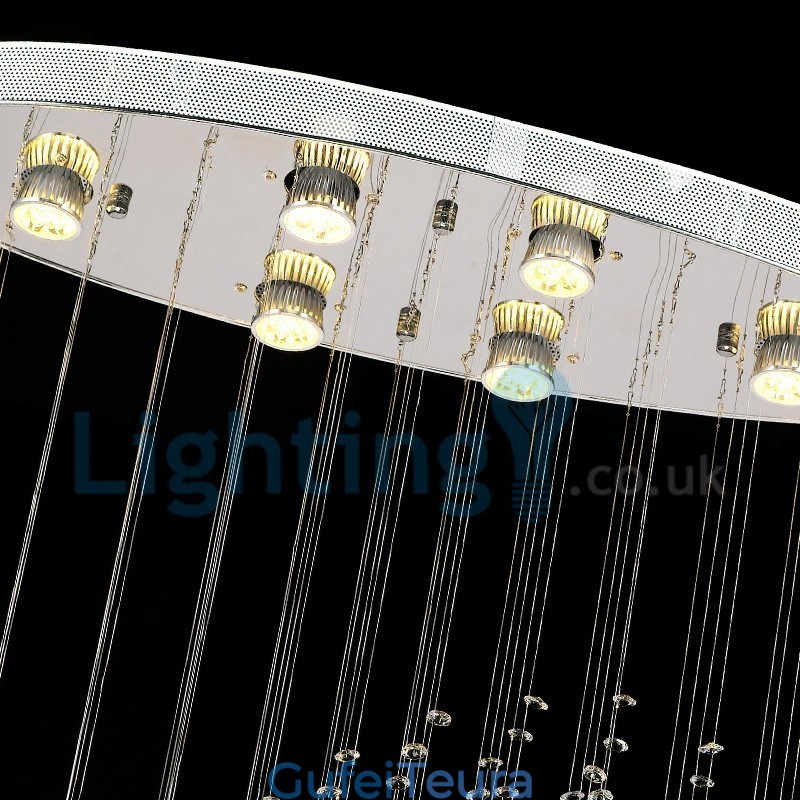 נברשת מודרנית עכשווית תליון תליון מתקן קריסטל טיפת גשם