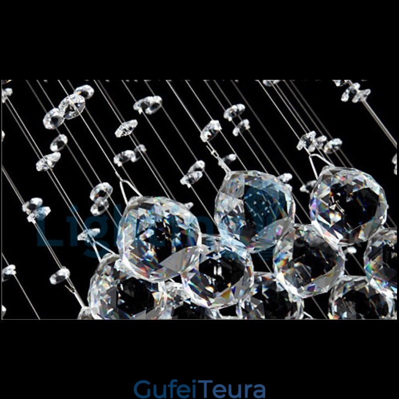 נברשת מודרנית עכשווית תליון תליון מתקן קריסטל טיפת גשם