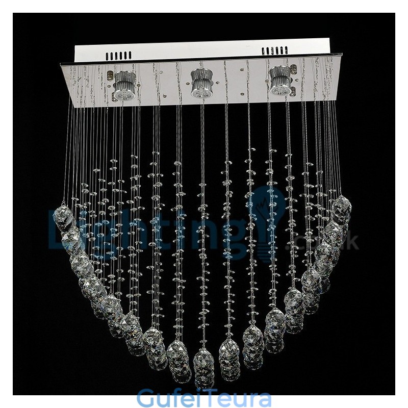 נברשת מודרנית עכשווית תליון תליון מתקן קריסטל טיפת גשם