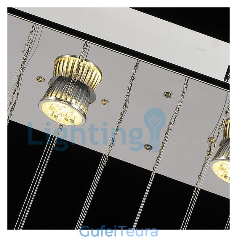 נברשת מודרנית עכשווית תליון תליון מתקן קריסטל טיפת גשם