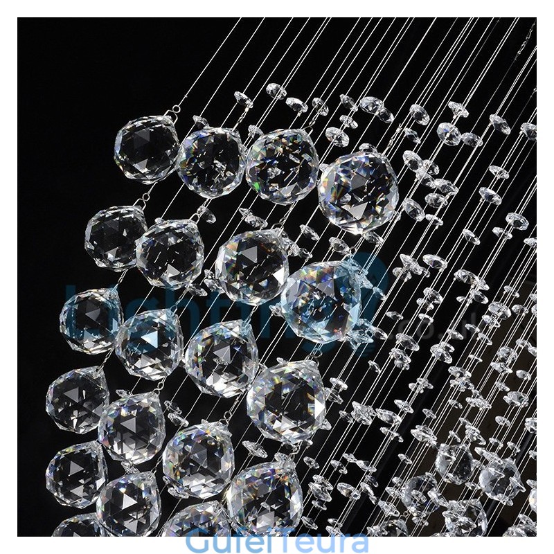 נברשת מודרנית עכשווית תליון תליון מתקן קריסטל טיפת גשם