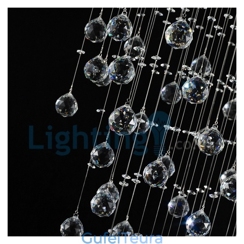 נברשת מודרנית עכשווית תליון תליון מתקן קריסטל טיפת גשם