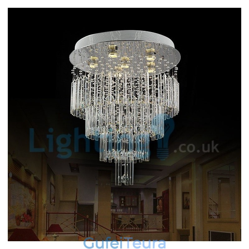 נברשת מודרנית עכשווית תליון תליון מתקן קריסטל טיפת גשם