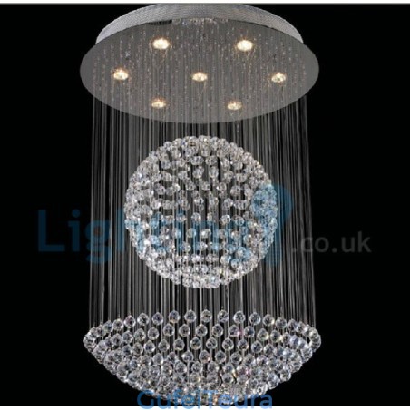 נברשת מודרנית עכשווית תליון תליון מתקן קריסטל טיפת גשם