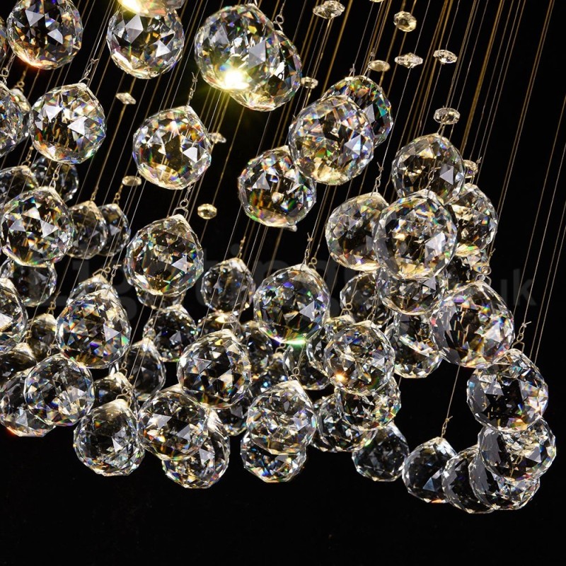 נברשת מודרנית עכשווית תליון תליון מתקן קריסטל טיפת גשם