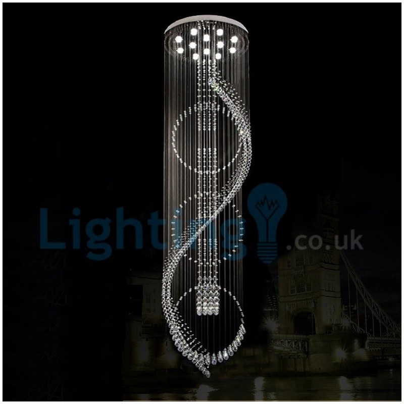 נברשת מודרנית עכשווית תליון תליון מתקן קריסטל טיפת גשם