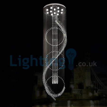 נברשת מודרנית עכשווית תליון תליון מתקן קריסטל טיפת גשם