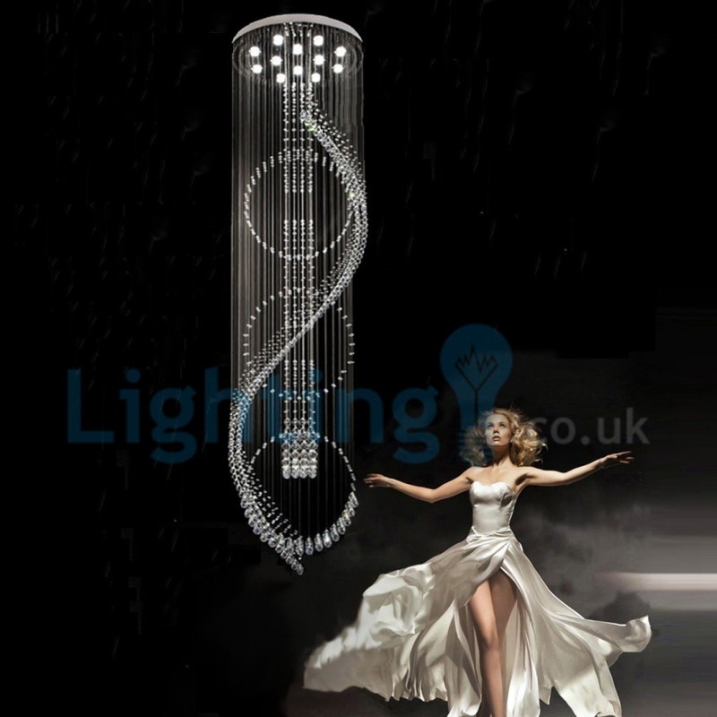 נברשת מודרנית עכשווית תליון תליון מתקן קריסטל טיפת גשם