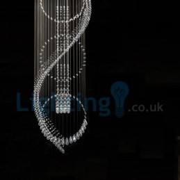 נברשת מודרנית עכשווית תליון תליון מתקן קריסטל טיפת גשם