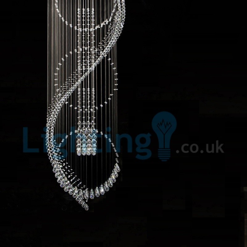 נברשת מודרנית עכשווית תליון תליון מתקן קריסטל טיפת גשם