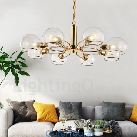 8 אורות נורדי פוסטמודרני Creative Glass Magic Bean Chandelier 8 אורות נורדי פוסטמודרני Creative Glass Magic Bean Chandelier