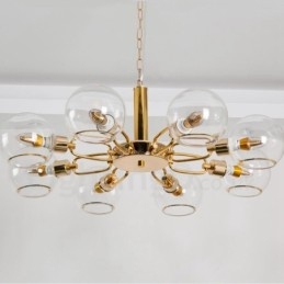 8 אורות נורדי פוסטמודרני Creative Glass Magic Bean Chandelier