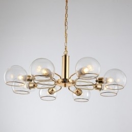 8 אורות נורדי פוסטמודרני Creative Glass Magic Bean Chandelier