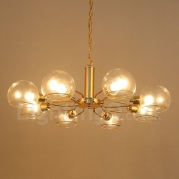 8 אורות נורדי פוסטמודרני Creative Glass Magic Bean Chandelier