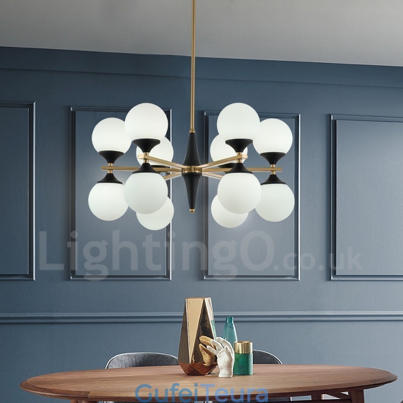 נורדי 12 נורות תאורת נברשת מנורות קסם שעועית מנורות Creative מנורות