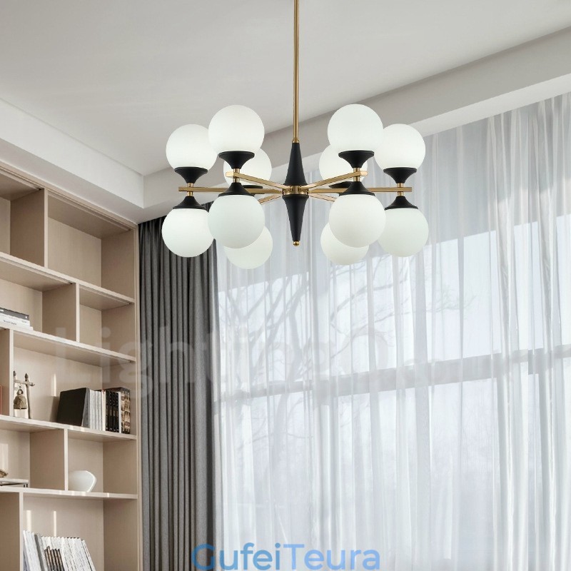 נורדי 12 נורות תאורת נברשת מנורות קסם שעועית מנורות Creative מנורות