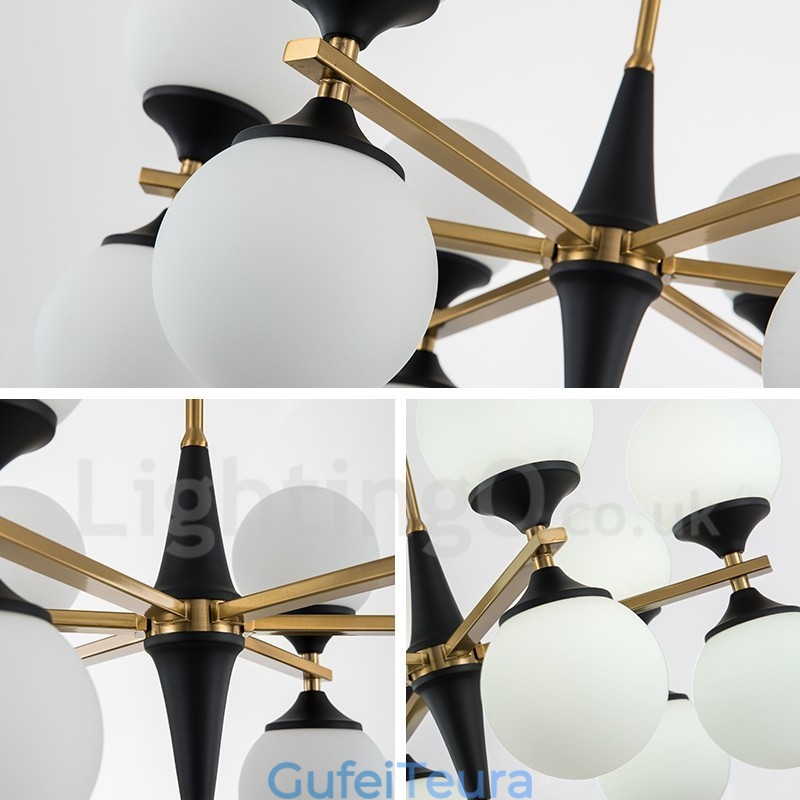 נורדי 12 נורות תאורת נברשת מנורות קסם שעועית מנורות Creative מנורות