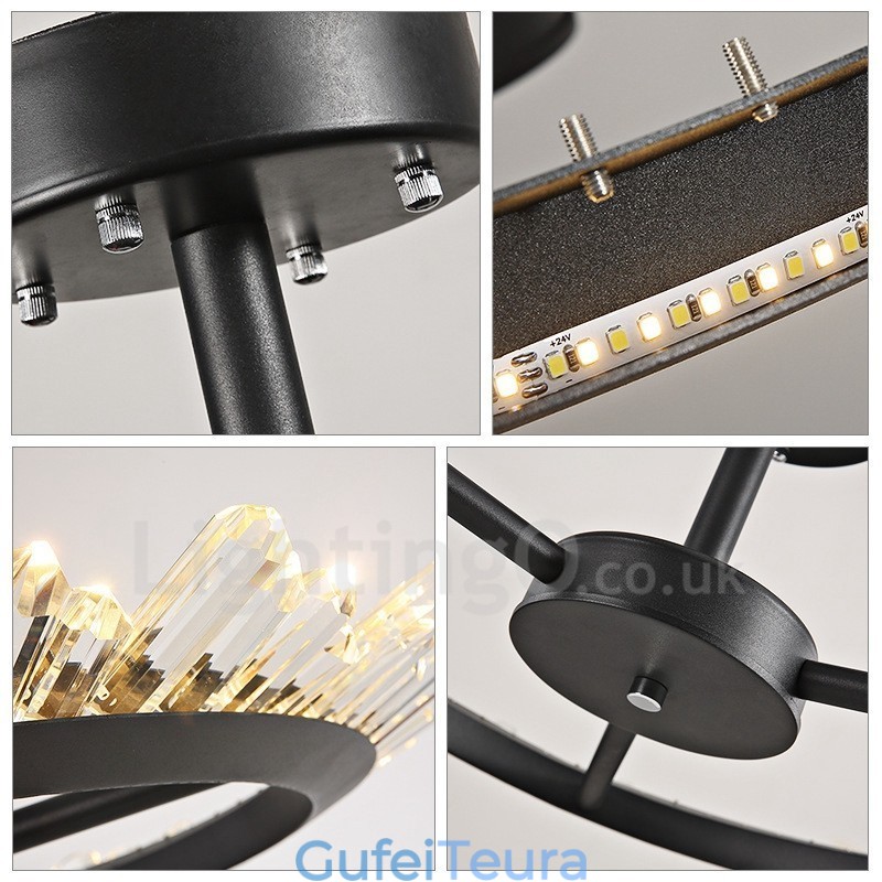 אורות תקרת קריסטל מודרניים