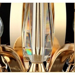 זהב בדרגה גבוהה נברשת קריסטל מברזל יצוק 6 נורות