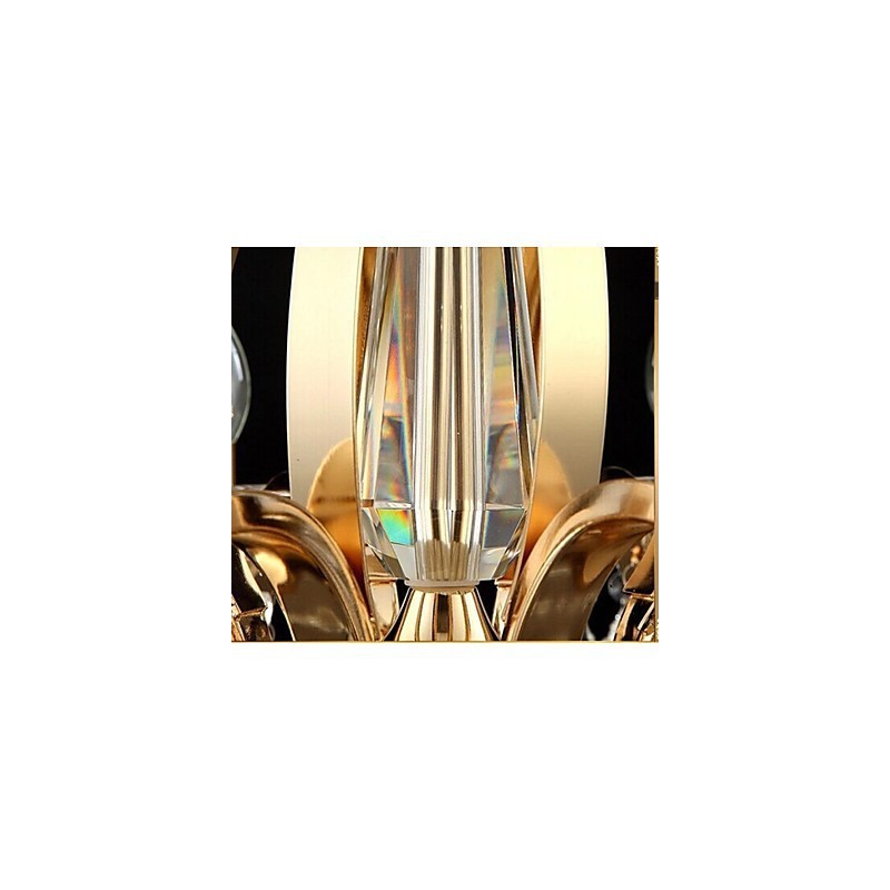 זהב בדרגה גבוהה נברשת קריסטל מברזל יצוק 6 נורות