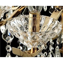 זהב בדרגה גבוהה נברשת קריסטל מברזל יצוק 6 נורות