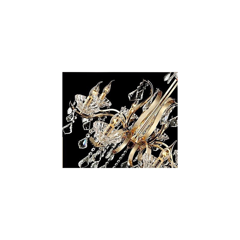 זהב בדרגה גבוהה נברשת קריסטל מברזל יצוק 6 נורות