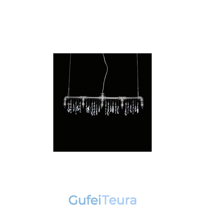 בסגנון צפון אמריקאי Creative 5 Light Chandeliert בעיצוב צינור