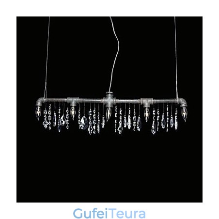 בסגנון צפון אמריקאי Creative 5 Light Chandeliert בעיצוב צינור