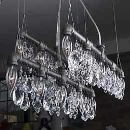 בסגנון צפון אמריקאי Creative 5 Light Chandeliert בעיצוב צינור