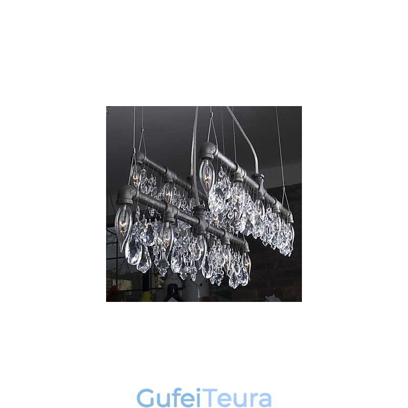 בסגנון צפון אמריקאי Creative 5 Light Chandeliert בעיצוב צינור