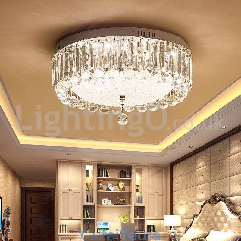 אורות תקרה עגולים מודרניים קריסטל