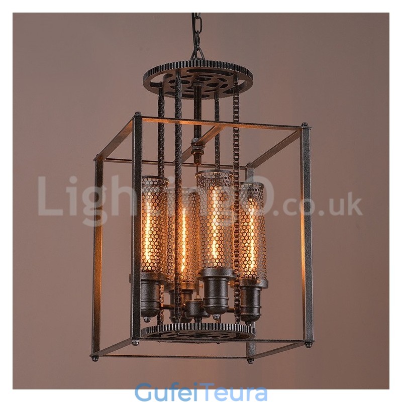 Retro Iron Gear Pendant Light Cafe