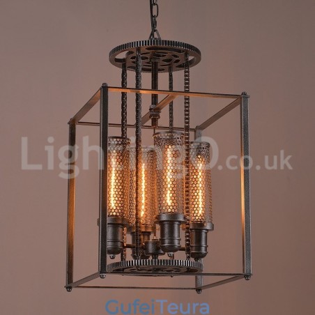 Retro Iron Gear Pendant Light Cafe