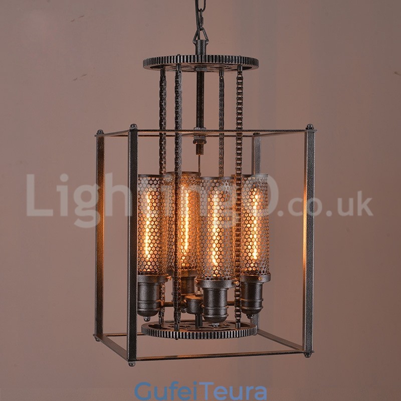 Retro Iron Gear Pendant Light Cafe