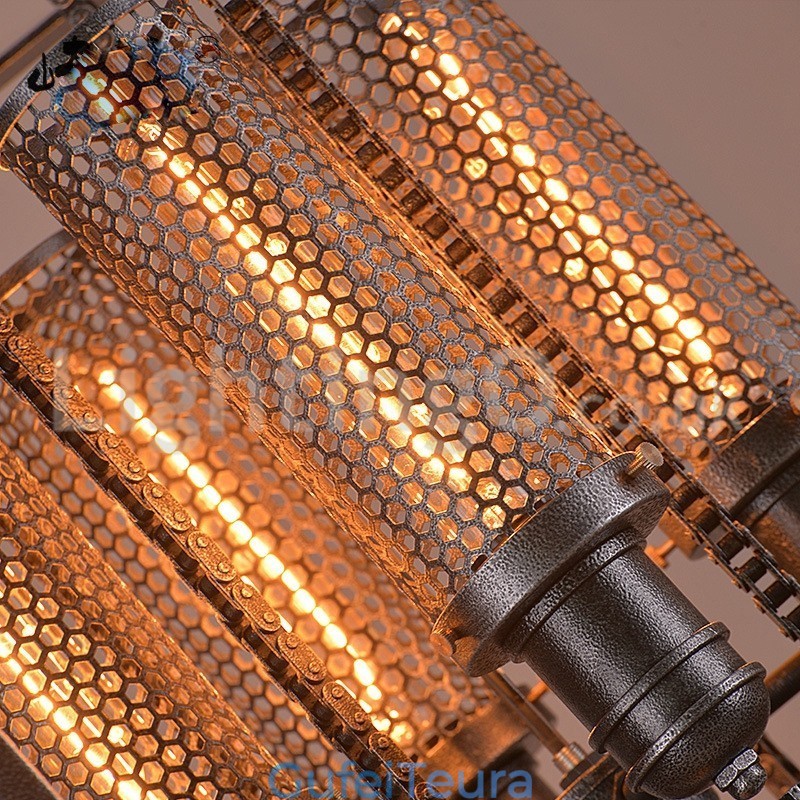 Retro Iron Gear Pendant Light Cafe