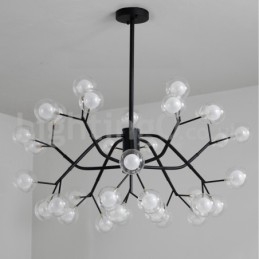 נברשת שעועית קסם בסגנון נורדי נברשת קטנה שקופה שקופה זכוכית בועת כדור