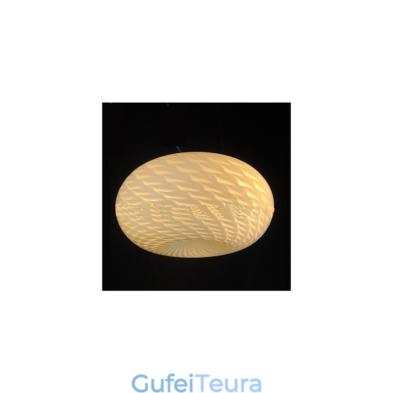 מנורת נברשת לבנה חלבית מודרנית מינימליסטית מגולפת